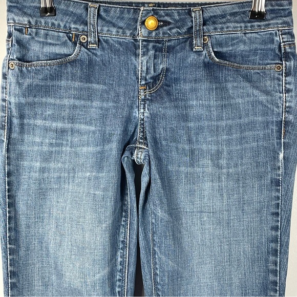 2 Pair American Eagle Outfitters Denim Jeans Dark Wash & Med-Light wash Size 2 - Picture 9 of 16